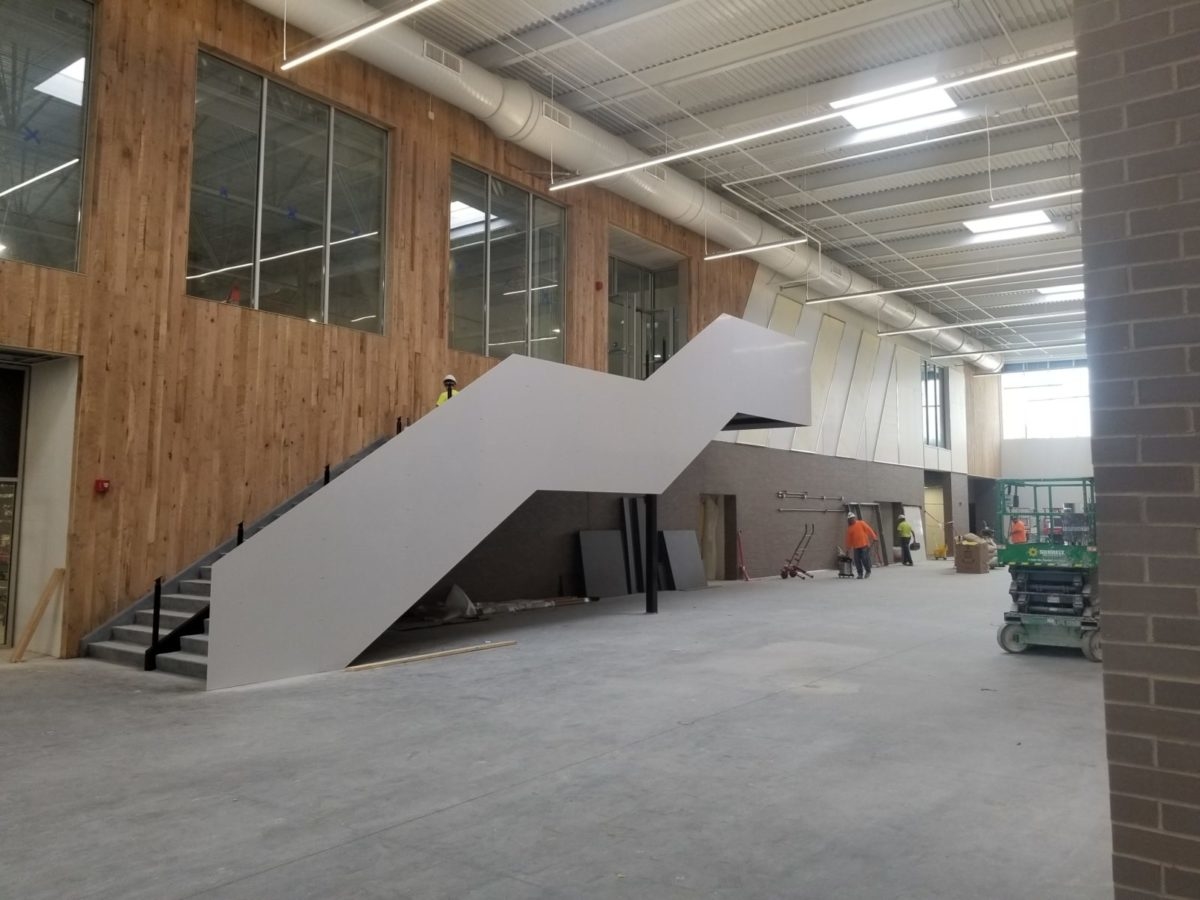 Ice Center Metal Covered Stairwell